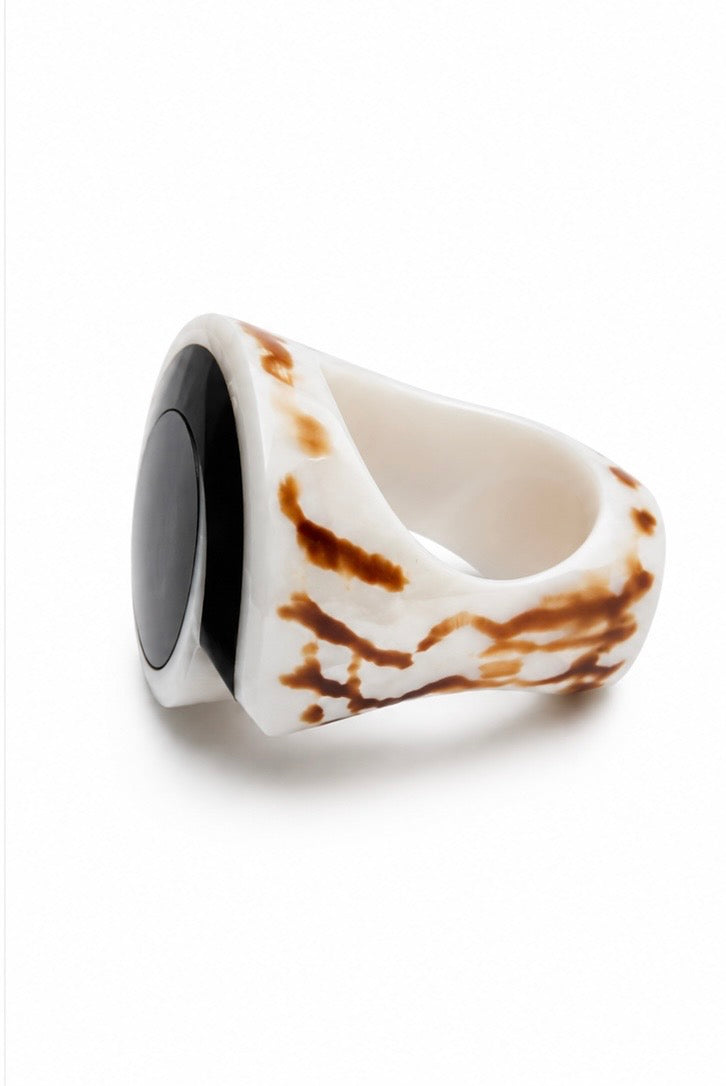 Moon Tiger Shell Ring