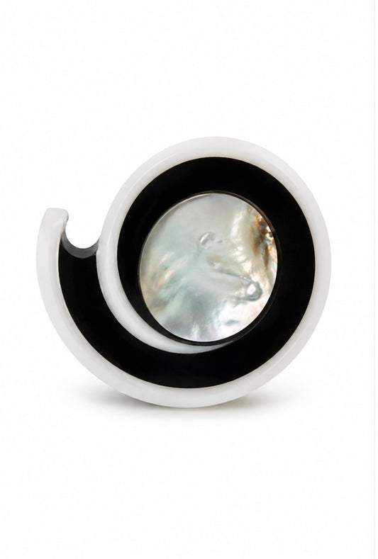 Moon Tiger Shell Ring