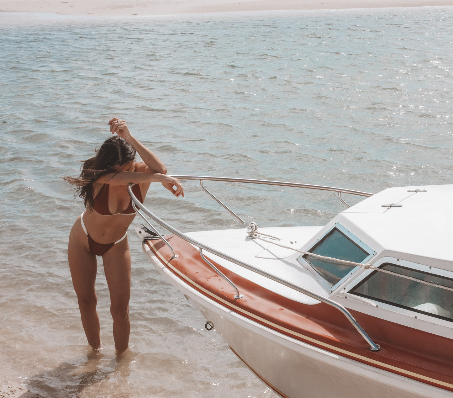 MEDITERRANEO TOP - RUST/CREAM